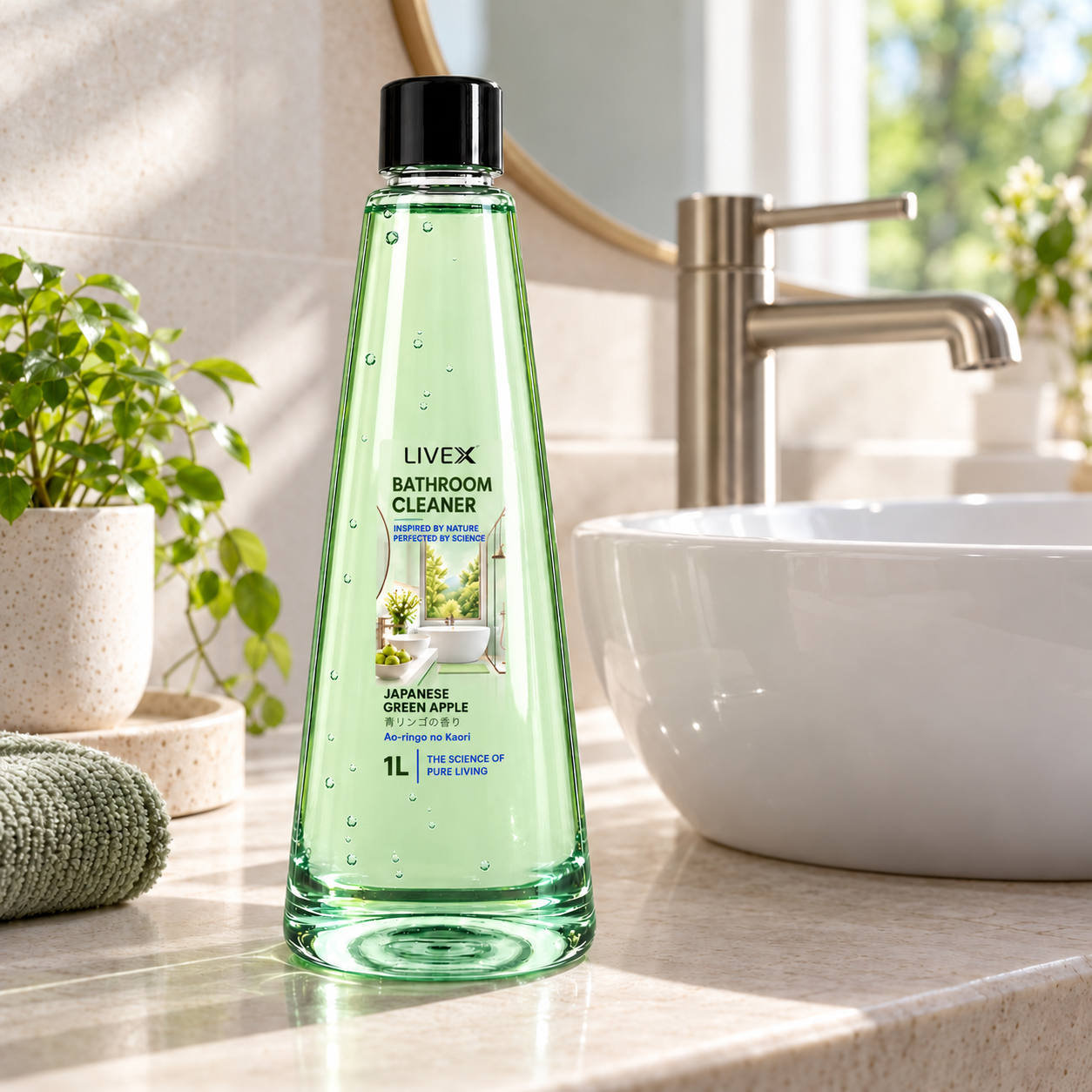 Livex Bathroom Cleaner in a home setting